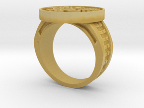 Signet Ring in Tan Fine Detail Plastic