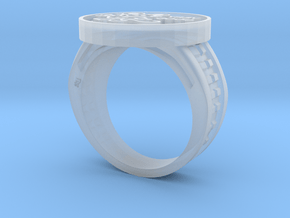 Signet Ring in Clear Ultra Fine Detail Plastic