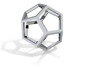 Dodecahedron in Clear Ultra Fine Detail Plastic