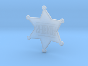 Sheriff Badge Prop in Clear Ultra Fine Detail Plastic