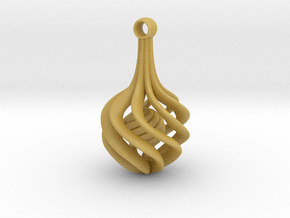 pendant spiral 2 in Tan Fine Detail Plastic