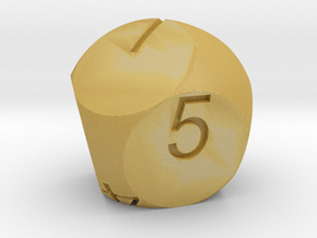 D7 2-fold Sphere Dice in Tan Fine Detail Plastic