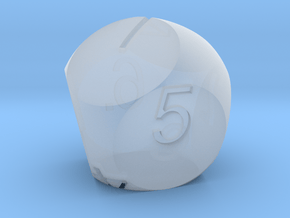 D7 2-fold Sphere Dice in Clear Ultra Fine Detail Plastic