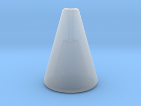 Simple Conical Light Cord Pull in Clear Ultra Fine Detail Plastic