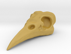 Raven Skull Pendant in Tan Fine Detail Plastic
