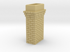 Brick Chimney 03 HO scale in Tan Fine Detail Plastic