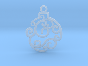 Holiday Swirl Ornament in Clear Ultra Fine Detail Plastic