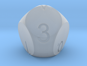 D7 3-fold Sphere Dice in Clear Ultra Fine Detail Plastic
