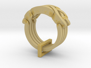 Holistic Ring in Tan Fine Detail Plastic