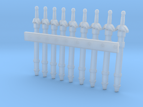swords in scabbard for 25mm miniatures (16mm long) in Clear Ultra Fine Detail Plastic
