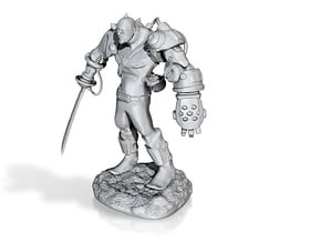 Mech Warrior1 35mm high in Clear Ultra Fine Detail Plastic