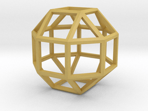 4" rhombicuboctahedron  in Tan Fine Detail Plastic