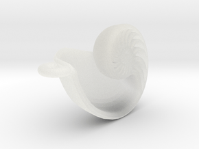 Nautilus Pendant in Clear Ultra Fine Detail Plastic