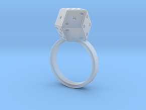 Rhombic Die Ring in Clear Ultra Fine Detail Plastic