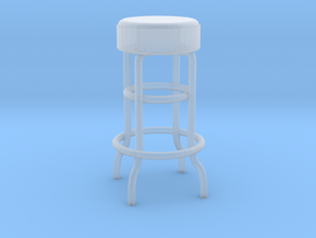 1:24 Metal Stool (Not Full Size) in Clear Ultra Fine Detail Plastic