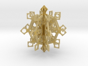 snowflake ornament in Tan Fine Detail Plastic
