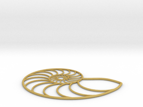 Nautilus Wireframe | pendant in Tan Fine Detail Plastic