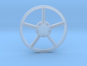 18" Split 5 spoke wheel center 1/12 in Clear Ultra Fine Detail Plastic