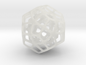 Double Dodecahedron Silver in Clear Ultra Fine Detail Plastic