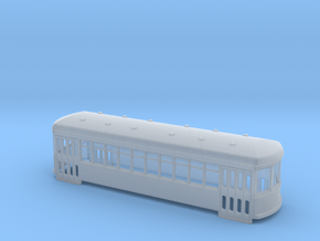 N scale short trolley - city car 10 window in Clear Ultra Fine Detail Plastic