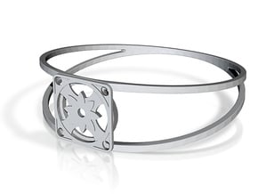Elegant Bangle - Eight Petal Supported in Clear Ultra Fine Detail Plastic