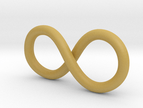 The Concatenator logo - Infinity symbol in Tan Fine Detail Plastic