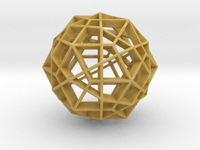 Polyhedral Sculpture #23 in Tan Fine Detail Plastic