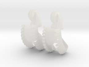 Venus Fly Trap Earrings in Clear Ultra Fine Detail Plastic