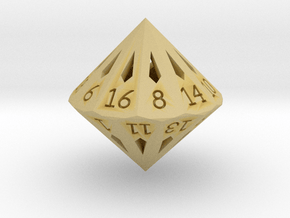 22 Sided Die - Small in Tan Fine Detail Plastic