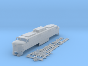 NEP502 N scale EP-5 loco - as built + guides in Clear Ultra Fine Detail Plastic