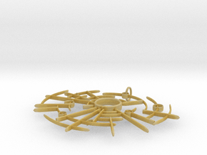 Ancient Astro Pendant in Tan Fine Detail Plastic
