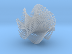 5x3 ribbon on hypersphere in Clear Ultra Fine Detail Plastic
