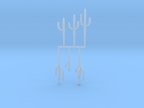 N-Scale Saguaro Collection 01 in Clear Ultra Fine Detail Plastic