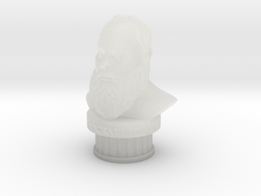 Socrates Bust in Clear Ultra Fine Detail Plastic