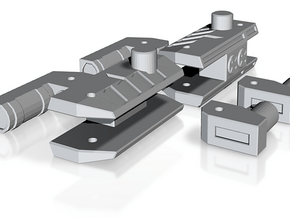 Blockhead's Guns in Clear Ultra Fine Detail Plastic