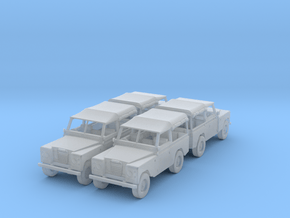 4 Landrover 1:120 in Clear Ultra Fine Detail Plastic