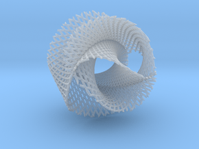 4x3 ribbon on hypersphere in Clear Ultra Fine Detail Plastic