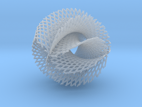 5x4 ribbon on hypersphere in Clear Ultra Fine Detail Plastic
