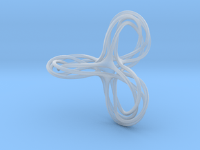 Tri-Moebius Knot in Clear Ultra Fine Detail Plastic
