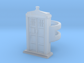 Police Box Ring in Clear Ultra Fine Detail Plastic