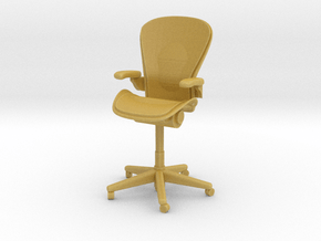 Miniature 1:12 Aeron Chair in Tan Fine Detail Plastic