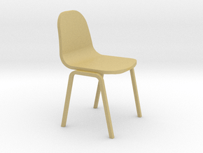 Miniature 1:24 Plastic School Chair in Tan Fine Detail Plastic