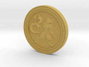 Wolf Medal in Tan Fine Detail Plastic