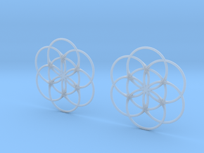 Flower of Life Charm in Clear Ultra Fine Detail Plastic