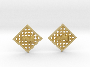 Chess Earrings - Knight in Tan Fine Detail Plastic