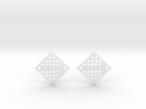 Chess Earrings - King in Clear Ultra Fine Detail Plastic