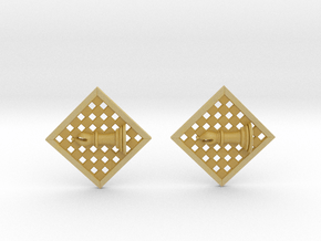 Chess Earrings - Bishop in Tan Fine Detail Plastic
