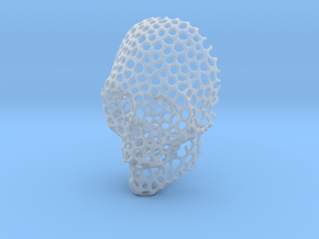 Voronoi Skull Pendant large in Clear Ultra Fine Detail Plastic