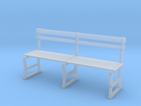 Miniature 1:48 Park Bench in Clear Ultra Fine Detail Plastic