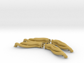 1/12 BBC Rear Exit Headers 2 pack in Tan Fine Detail Plastic